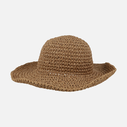 Braided raffia hat