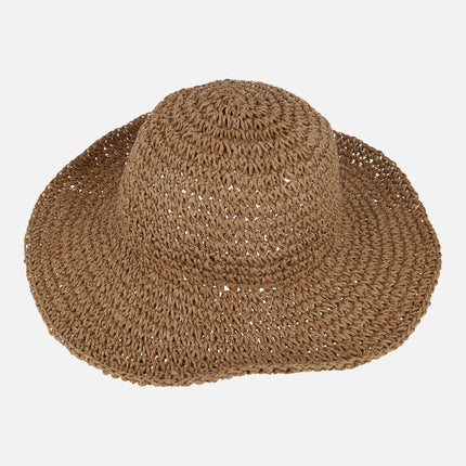 Braided raffia hat
