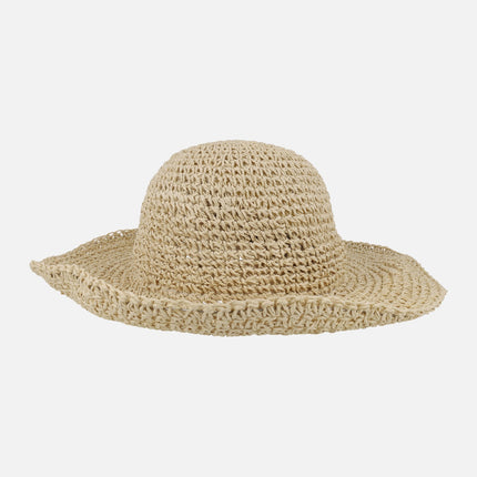 Braided raffia hat