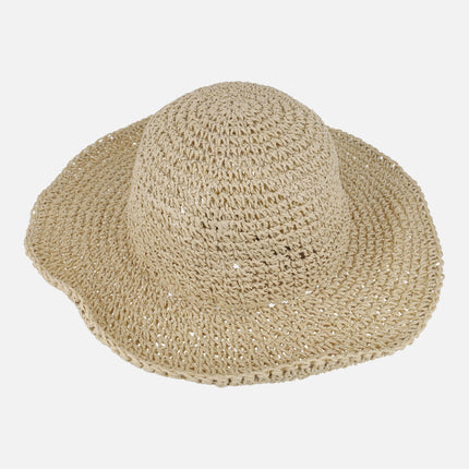 Braided raffia hat