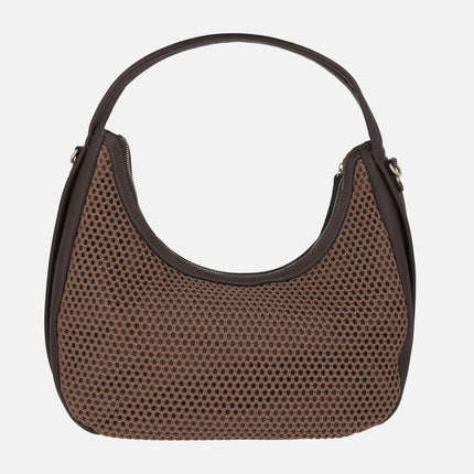 Fabric shoulder bags with crossbody handle