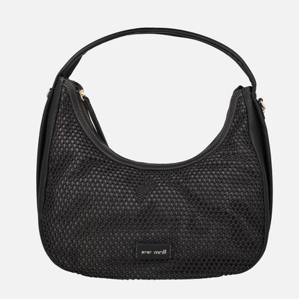 Fabric shoulder bags with crossbody handle