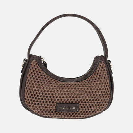 Small shoulder bags in fabric with crossbody handle