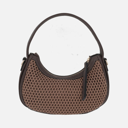 Small shoulder bags in fabric with crossbody handle