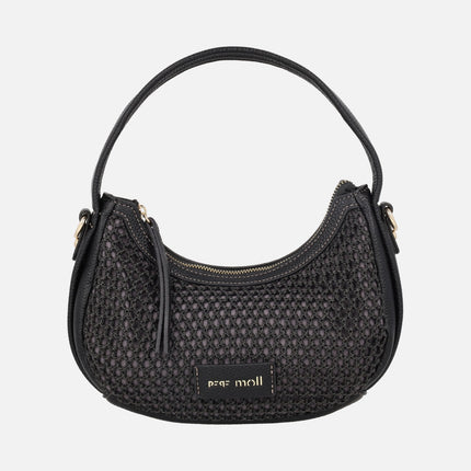 Small shoulder bags in fabric with crossbody handle