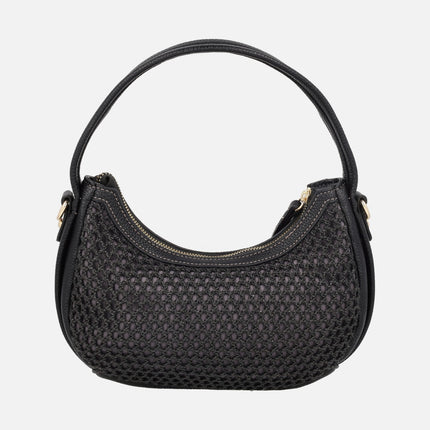 Small shoulder bags in fabric with crossbody handle