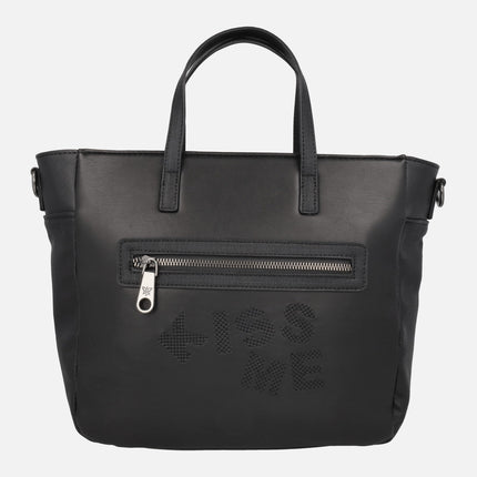 Handbags with shoulder strap and graffiti style print