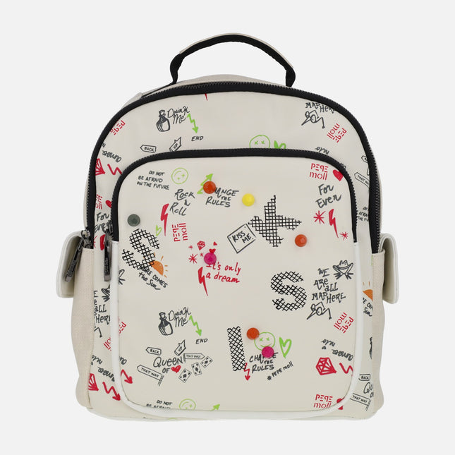 Mochilas Pepe Moll con detalles estilo graffity