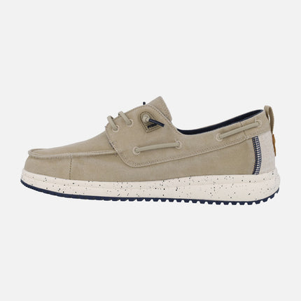Byron Boating shoes for men in cotton and linen fabric