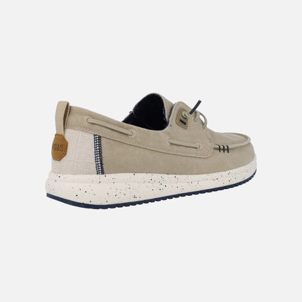 Byron Boating shoes for men in cotton and linen fabric