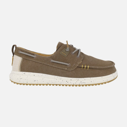 Byron Boating shoes for men in cotton and linen fabric