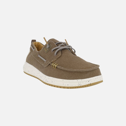 Byron Boating shoes for men in cotton and linen fabric