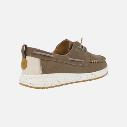 Byron Boating shoes for men in cotton and linen fabric
