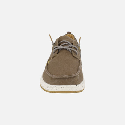 Byron Boating shoes for men in cotton and linen fabric