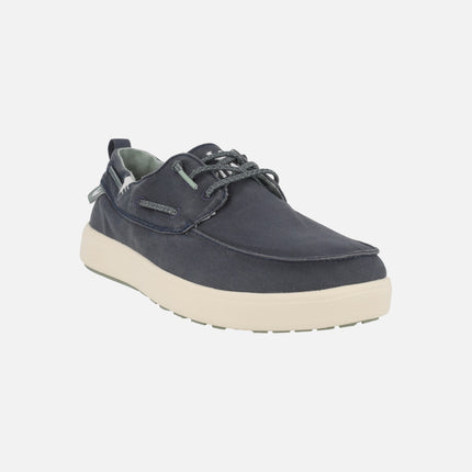 Men's boating shoes in washed cotton MAUI