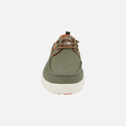 Men's boating shoes in washed cotton MAUI