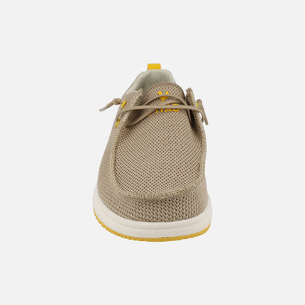 Wallabi Men's Shoes with Elastic Laces Keel Beige