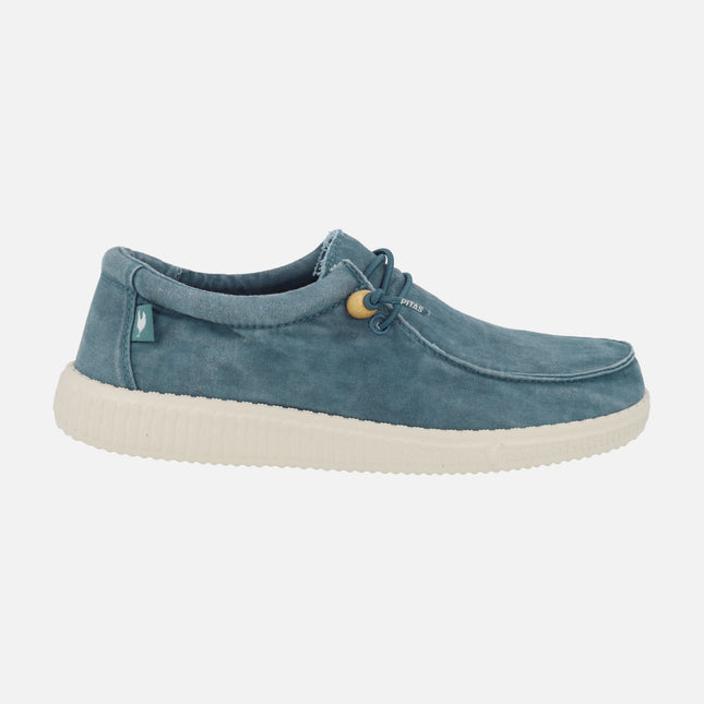 Zapatos para mujer en algodón lavado Wallabi WP150 Washed