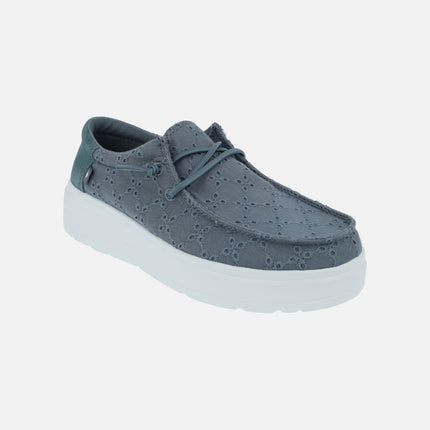 Zapatos Wallabi en tejido algodón bordado LOTTO
