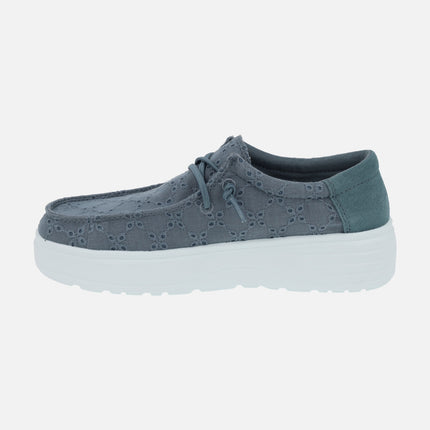 Zapatos Wallabi en tejido algodón bordado LOTTO