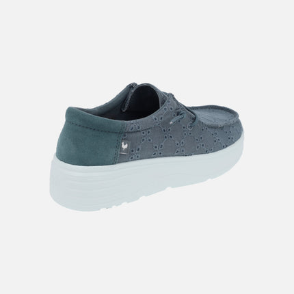 Zapatos Wallabi en tejido algodón bordado LOTTO