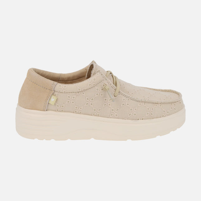 LOTTO Wallabi shoes in embroidered cotton fabric