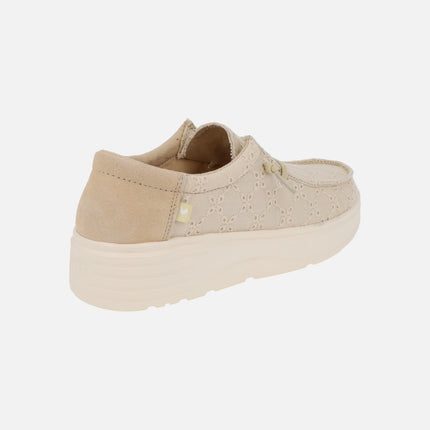 Zapatos Wallabi en tejido algodón bordado LOTTO