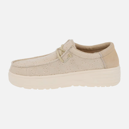 Zapatos Wallabi en tejido algodón bordado LOTTO