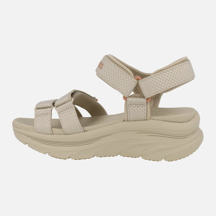 Sandalias de tejido beige con cierre de velcros D'lux Walker Sandal - Sea Scape