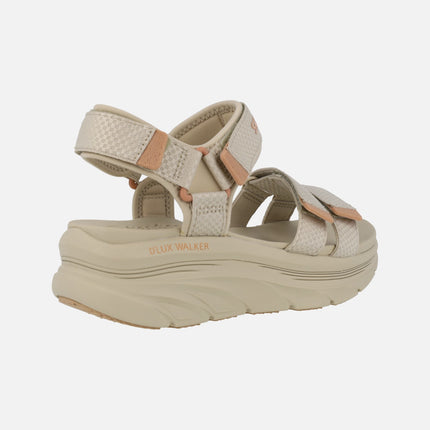 Sandalias de tejido beige con cierre de velcros D'lux Walker Sandal - Sea Scape