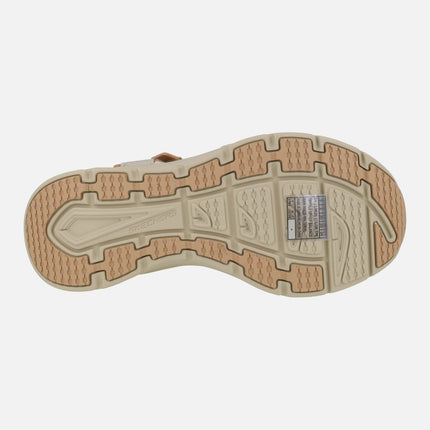 Sandalias de tejido beige con cierre de velcros D'lux Walker Sandal - Sea Scape