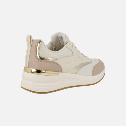 Billion 2 - Monroe beige combination wedged sneakers