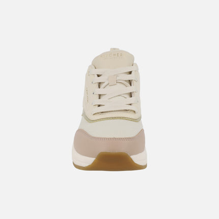 Billion 2 - Monroe beige combination wedged sneakers