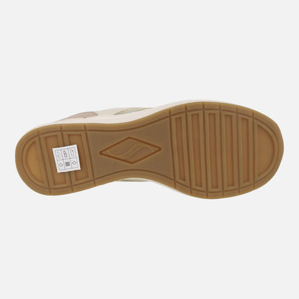 Billion 2 - Monroe beige combination wedged sneakers
