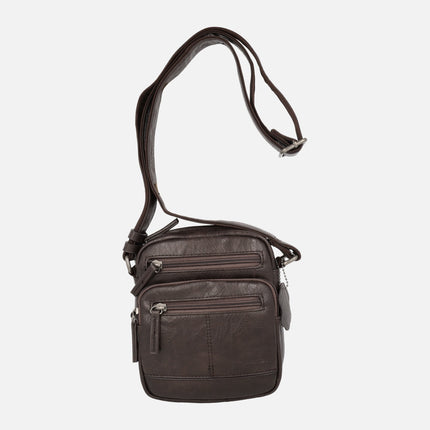 Bandolera pequeña para hombre con múltiples bolsillos