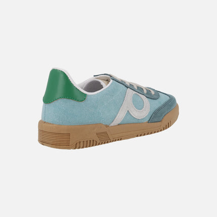 Zapatillas deportivas combinadas estilo casual con cierre de cordones