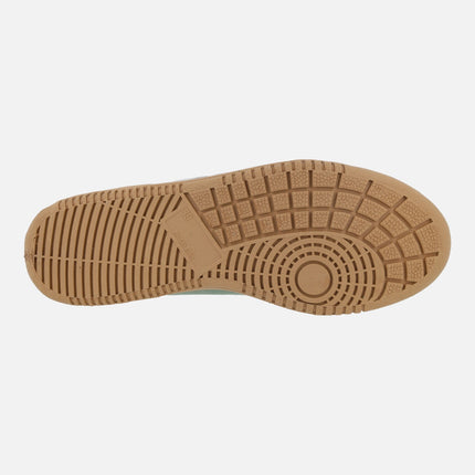 Zapatillas deportivas combinadas estilo casual con cierre de cordones