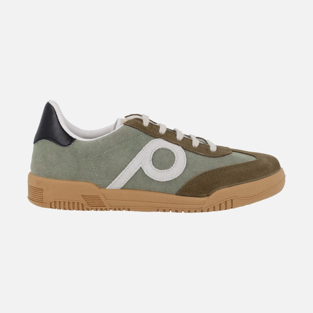 Men's sneakers in khaki green combination