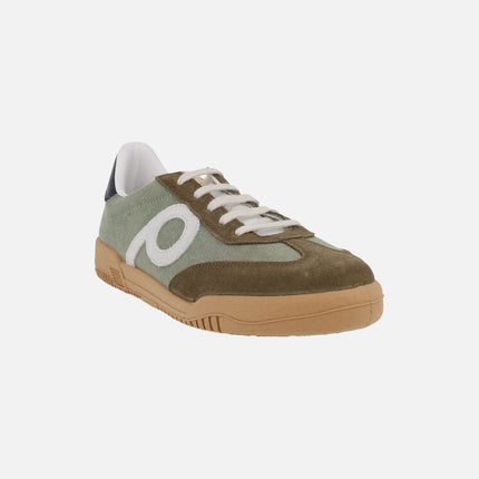 Men's sneakers in khaki green combination