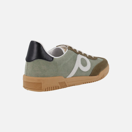 Men's sneakers in khaki green combination