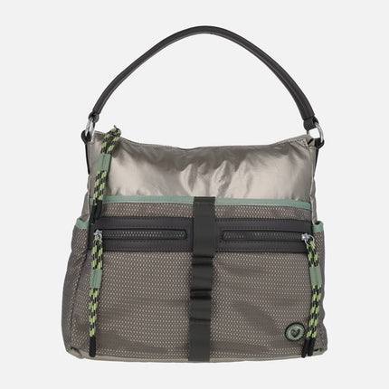 Bolsos metalizados para hombro con bandolera incluída