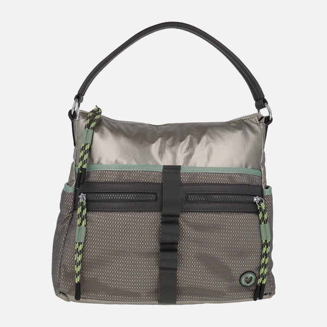 Bolsos metalizados para hombro con bandolera incluída