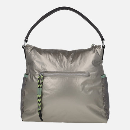 Bolsos metalizados para hombro con bandolera incluída