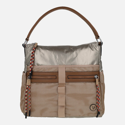 Bolsos metalizados para hombro con bandolera incluída