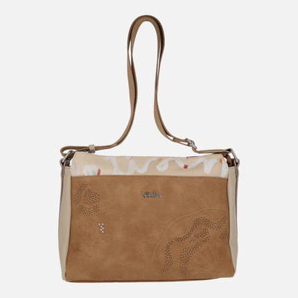 Bolsos bandolera rectangulares Ventis en combinado camel