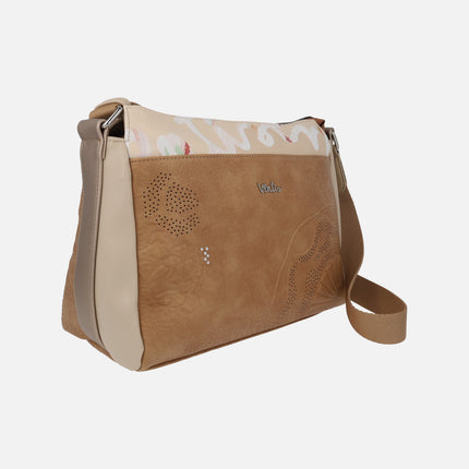 Bolsos bandolera rectangulares Ventis en combinado camel
