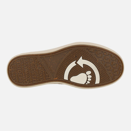 Náuticos Figuera en serraje beige con detalle de flecos