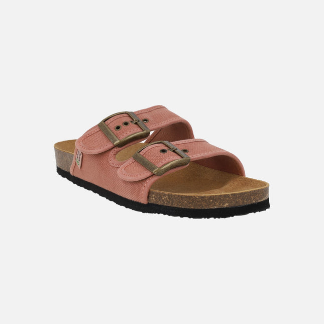 Sandalias para mujer Tropic en algodón orgánico con piso BIO