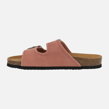 Sandalias para mujer Tropic en algodón orgánico con piso BIO
