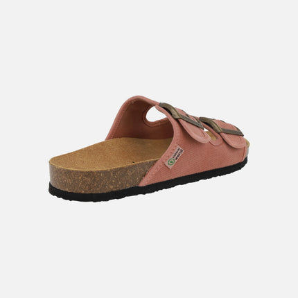 Sandalias para mujer Tropic en algodón orgánico con piso BIO